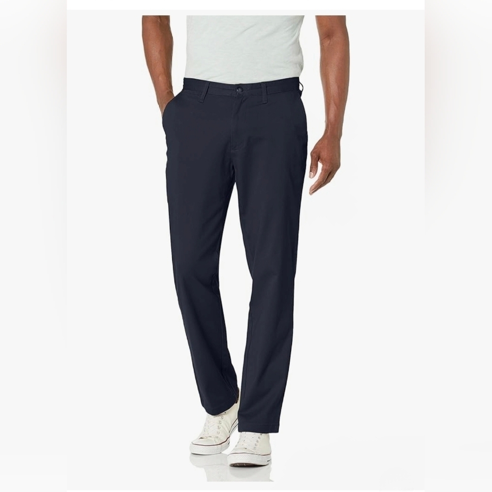 Nautica Men's Classic Fit Flat Front Stretch Solid Chino Deck Pant #1205